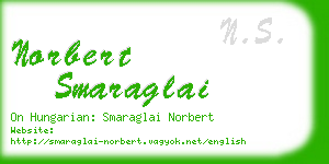 norbert smaraglai business card